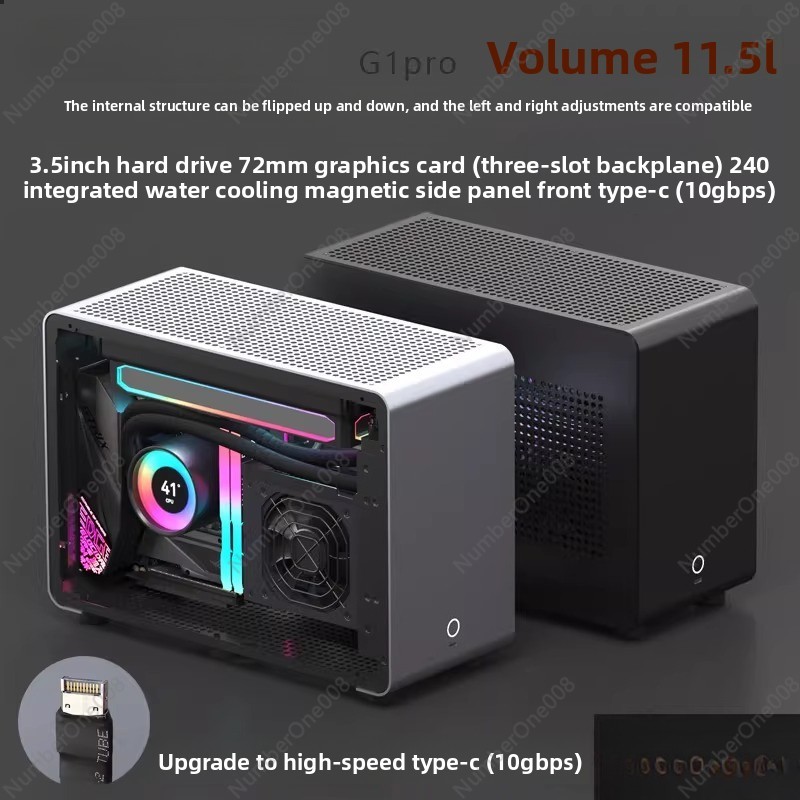 G1-pro ITX Aluminum Computer C - Mini Itx Case Water Cooling Support recension och pris