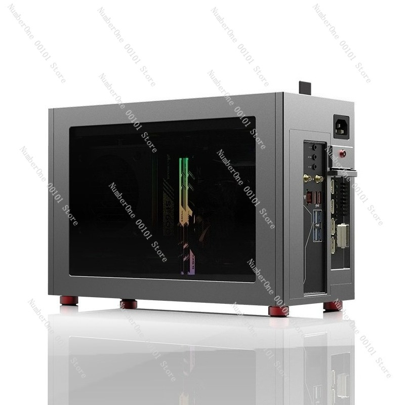 Mini ITX Aluminum Case 240mm W - Sff Case Tempered Glass recension och pris