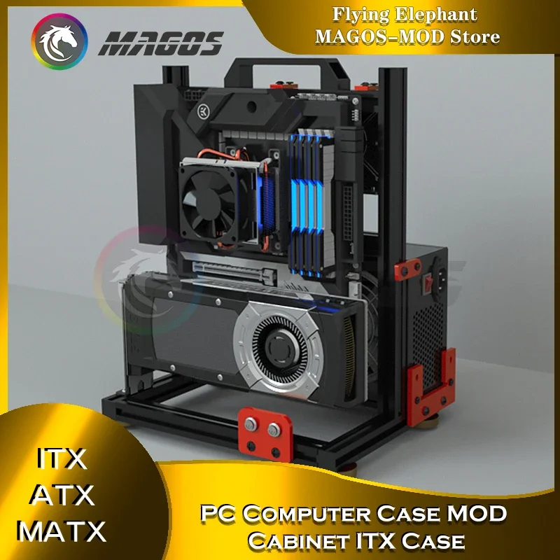 PC Computer Case MOD Cabinet I - Mini Itx Case Water Cooling Support recension och pris