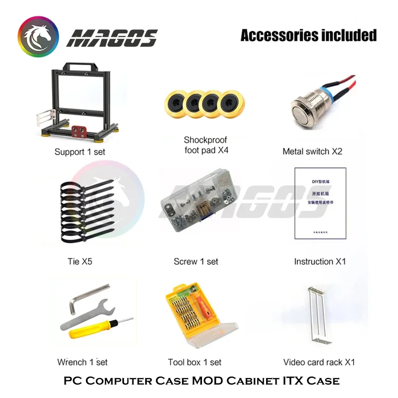 PC Computer Case MOD Cabinet I - Mini Itx Case Water Cooling Support recension och pris