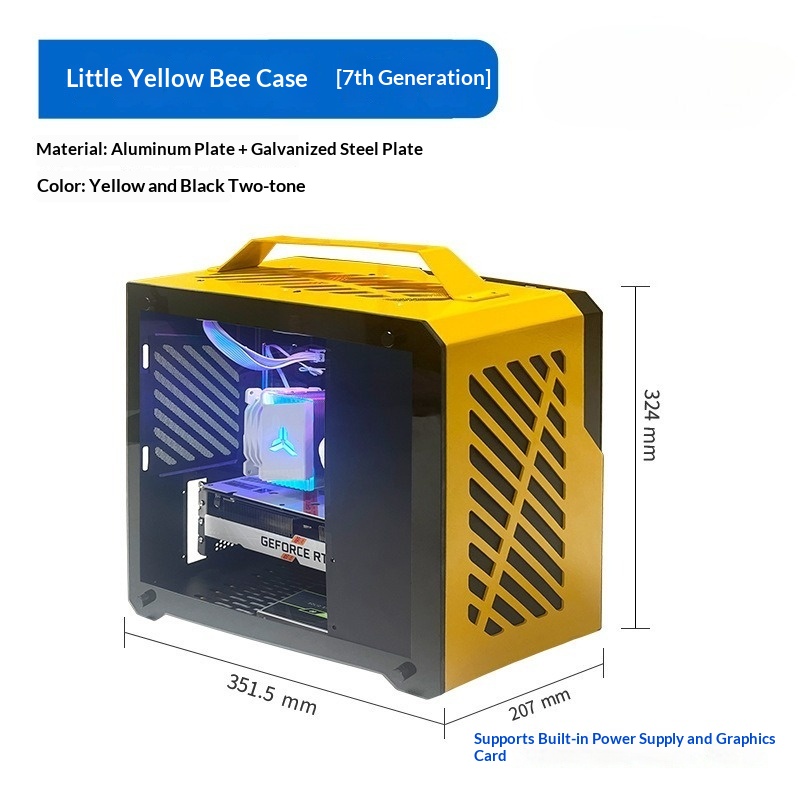 QM-Z36 Hornet Mini PC Case, Al - Mini Itx Case With Handle Portable recension och pris